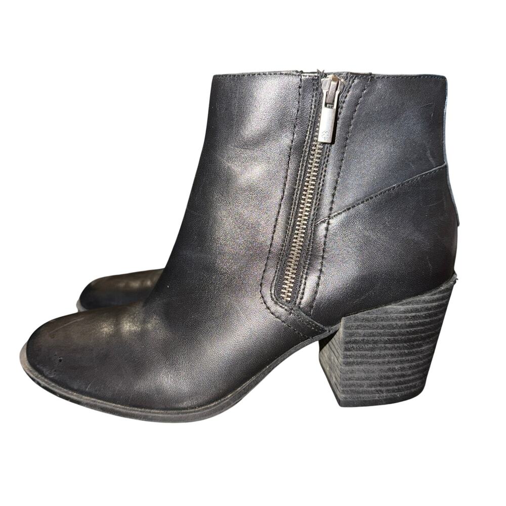 Lucky Brand Bamlea Ankle Boots Women’s Size 9.5 M Black Leather Booties Shoes